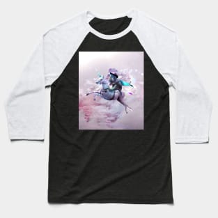 Epic Bearded Dragon Lizard Riding Unicorn Baseball T-Shirt